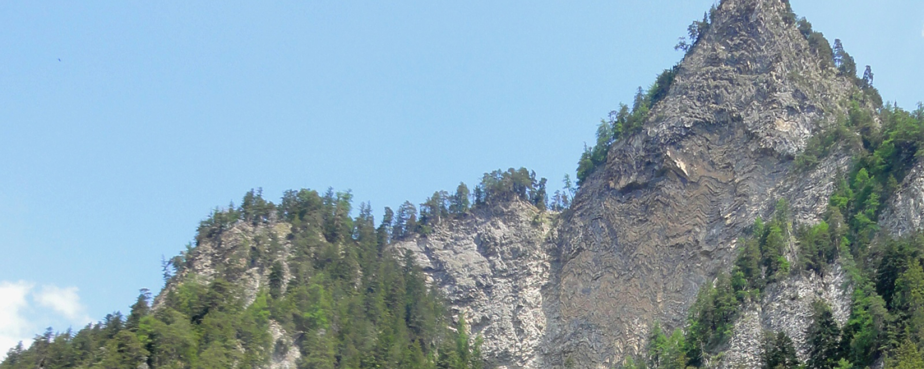 Markant: Die Rote Platte von unten gesehen