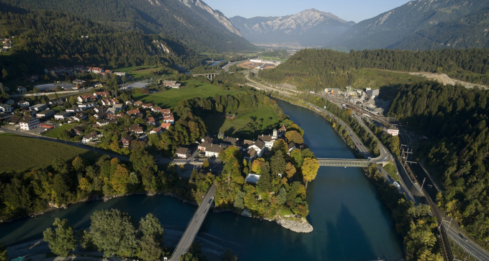 Zusammenfluss des Rheins