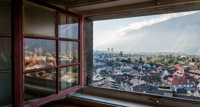 Ausblick aus der Turmstube der Martinskirche Ausblick aus der Turmstube der Martinskirche
