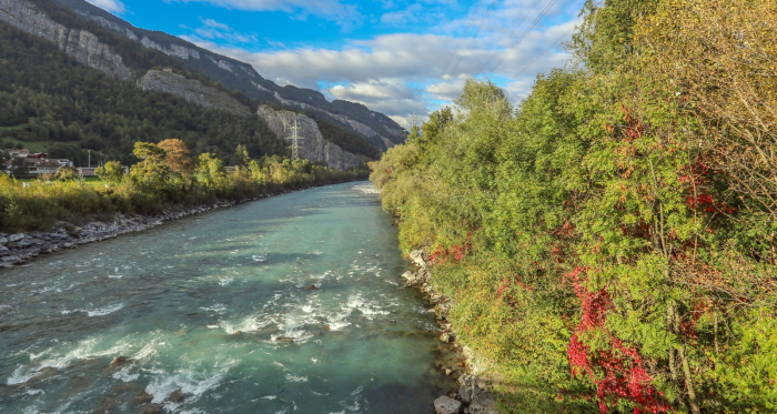 Alpenrhein bei Chur/Haldenstein