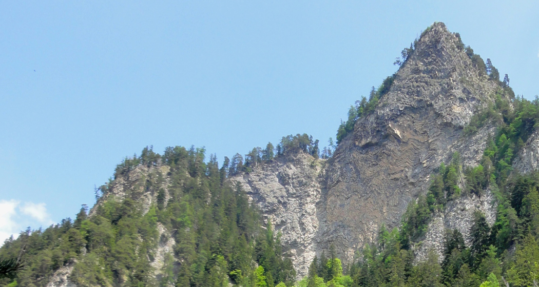 Markant: Die Rote Platte von unten gesehen Markant: Die Rote Platte von unten gesehen