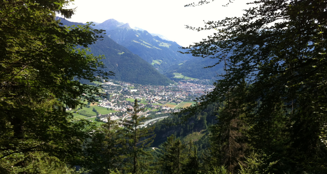 Ausblick vom Herrentobel auf Chur
