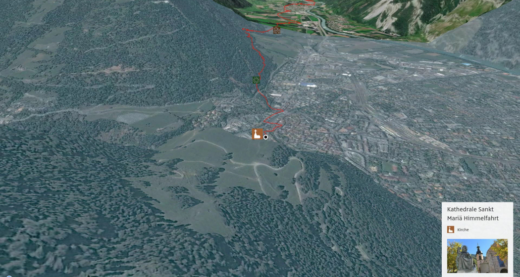 Pilgerweg in Plessur: Via Francisca: Chur - Bonaduz Pilgerweg in Plessur: Via Francisca: Chur - Bonaduz