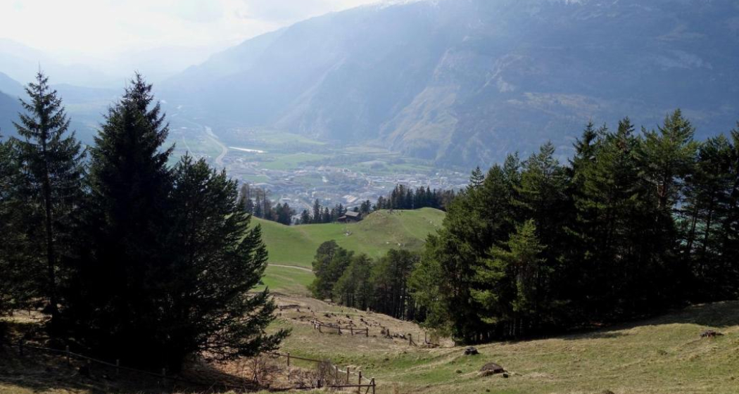 Blick auf den Mittenberg und die Stadt Chur Blick auf den Mittenberg und die Stadt Chur