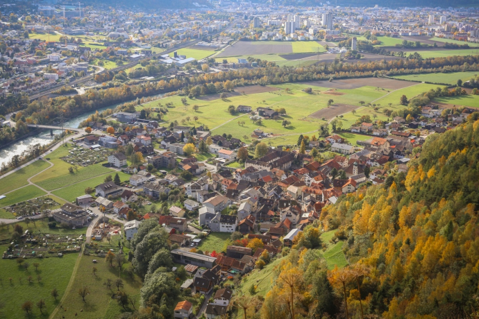 Haldenstein with Rhine