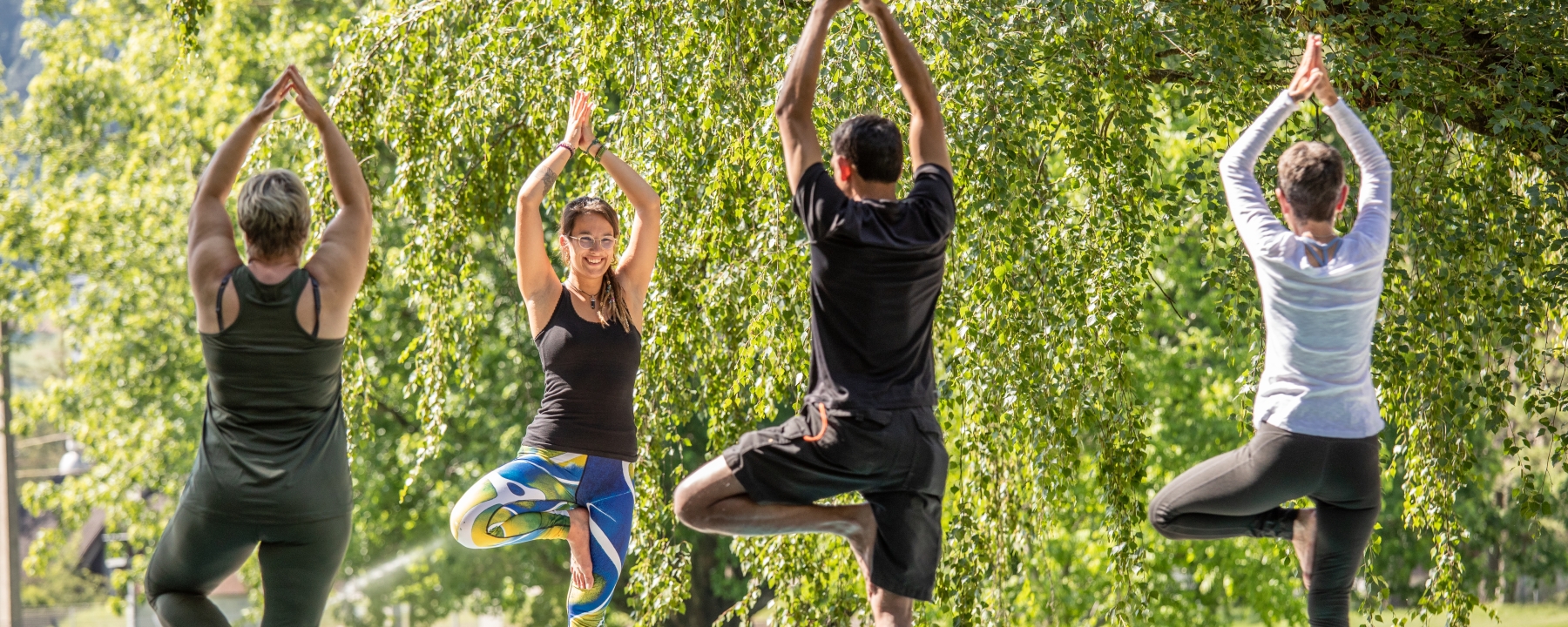 Yoga im Wald, Freibad Obere Au Chur