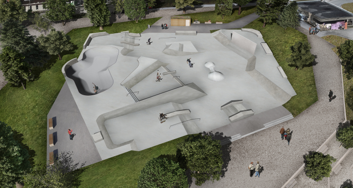 Visualisierung Skatepark Obere Au Chur Visualisierung Skatepark Obere Au Chur