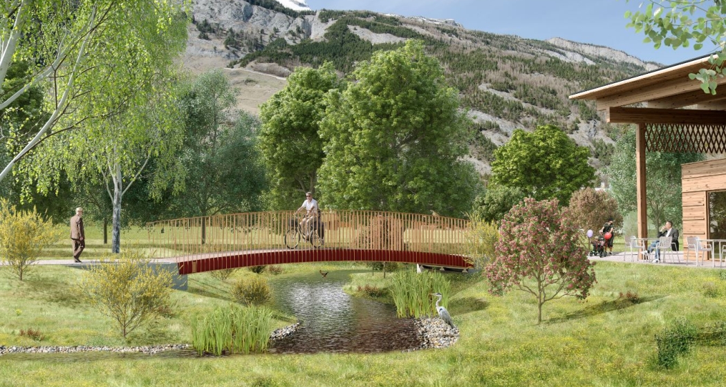 Visualisierung Mühlbach Obere Au Chur