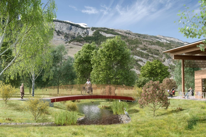 Visualisierung Mühlbach Obere Au Chur