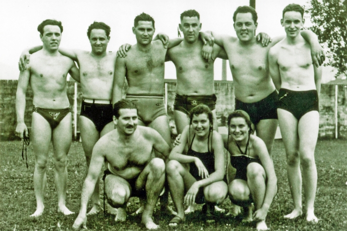 baden_sand_archiv_Wasserball-Mannschaft des Schwimm Clubs Chur 1952