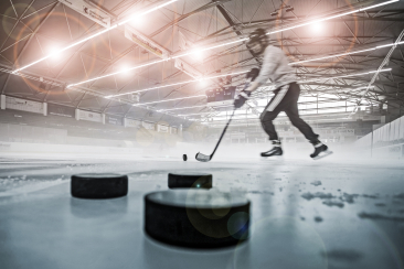 Eishockey-Spieler in der Eishalle Obere Au Chur