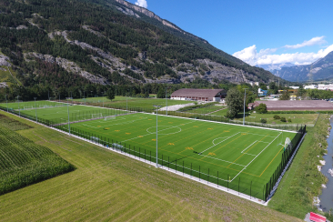 Kunstrasenplätze Obere Au mit Drohne